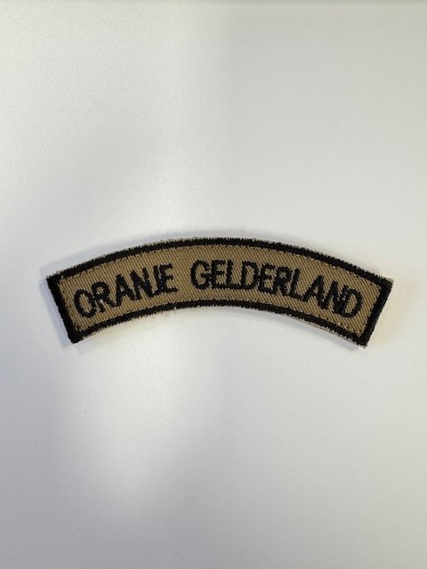 Oranje Gelderland Schouderembleem Khaki